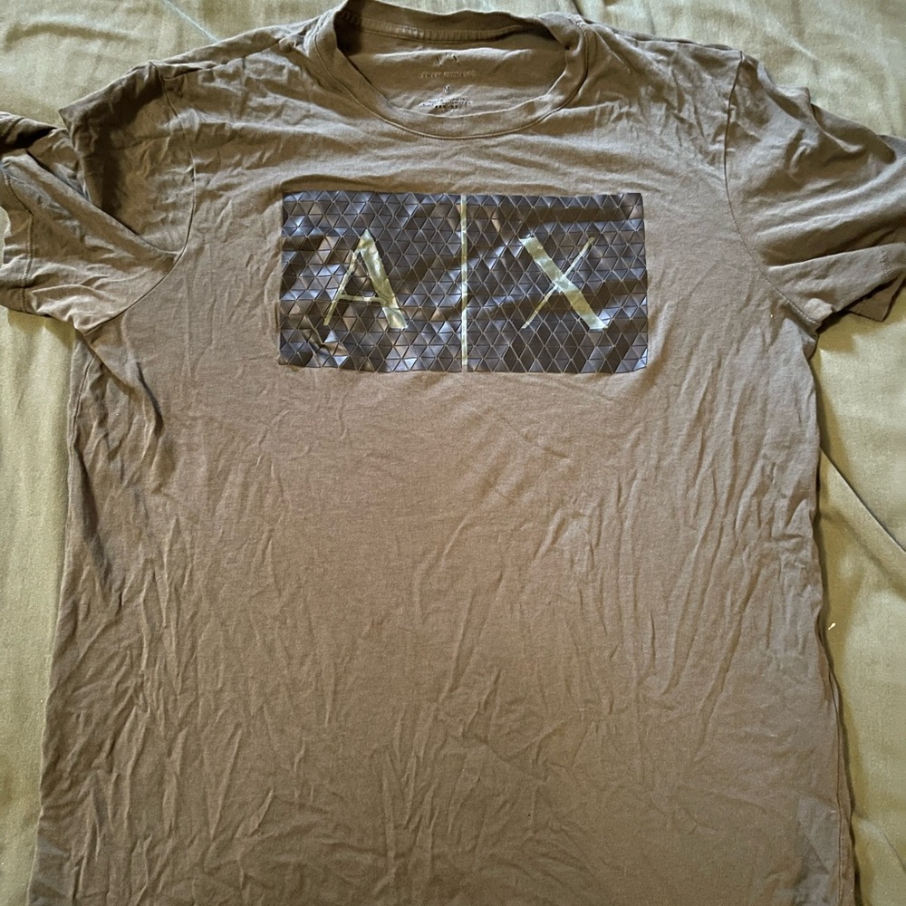 Olive Green Armani Exchange Logo T shirt